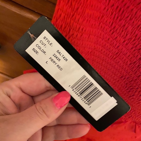 Bebe Smocked Ruffle-Tiered Bodycon Dress in Fiery Red - Picture 4 of 5